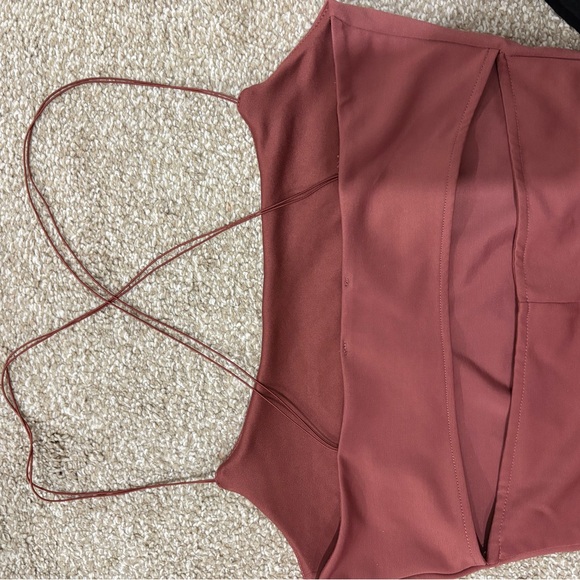 Dynamite Terracotta Backless Dress - Picture 3 of 5